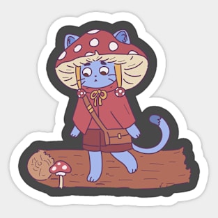 Mushroom cat Sticker